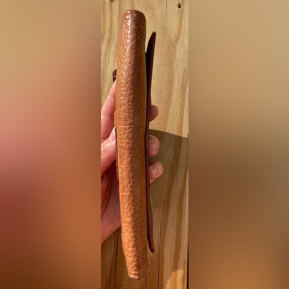 Fossil Leather Wallet Brown Multi Color Stripe Vi… - image 7